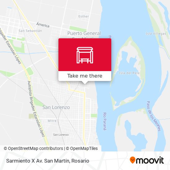 Mapa de Sarmiento X Av. San Martín