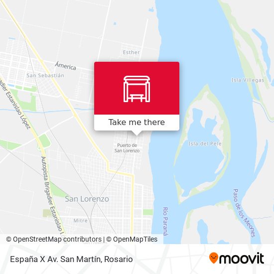 España X Av. San Martín map