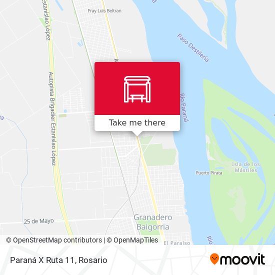 Mapa de Paraná X Ruta 11