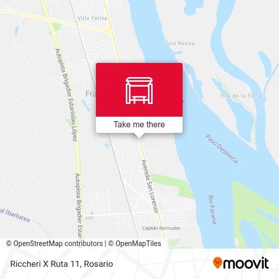 Riccheri X Ruta 11 map