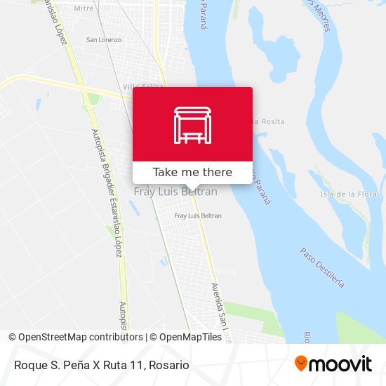 Roque S. Peña X Ruta 11 map
