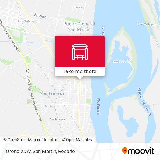 Mapa de Oroño X Av. San Martín