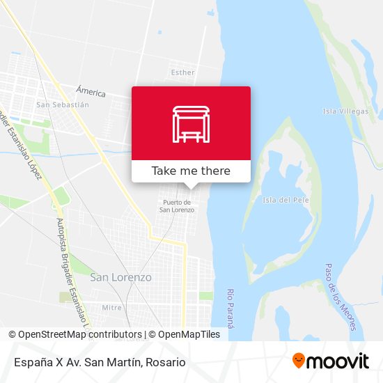 España X Av. San Martín map