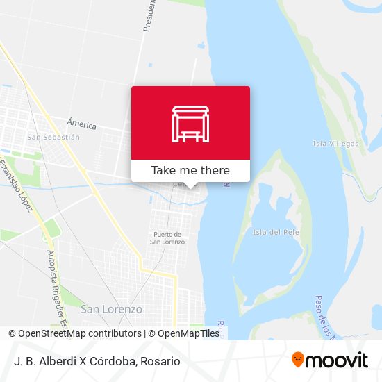 J. B. Alberdi X Córdoba map