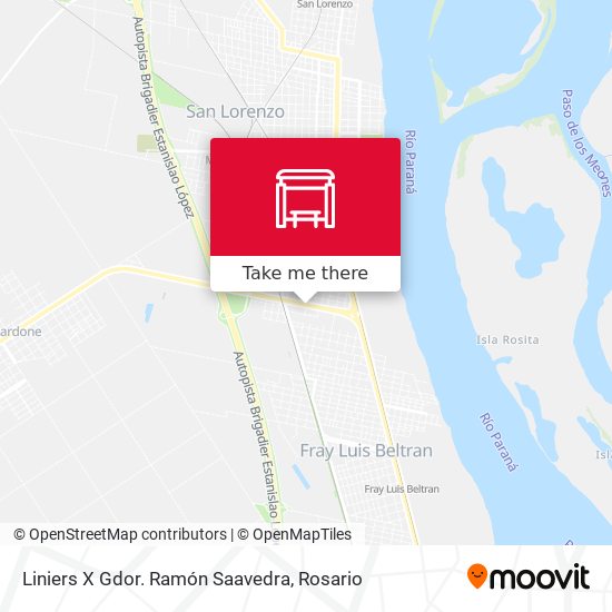 Liniers X Gdor. Ramón Saavedra map