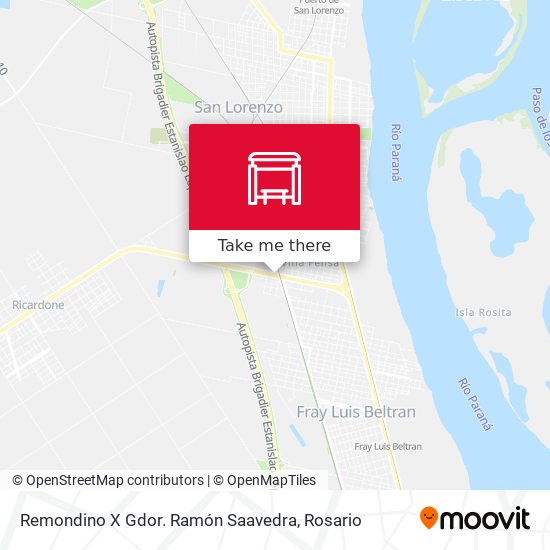 Mapa de Remondino X Gdor. Ramón Saavedra