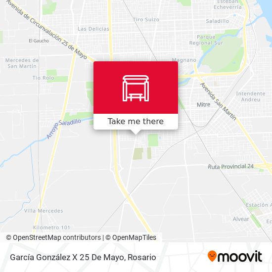 García González X 25 De Mayo map
