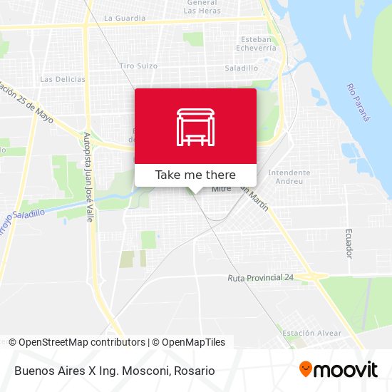 Buenos Aires X Ing. Mosconi map