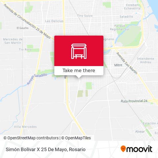 Simón Bolívar X 25 De Mayo map