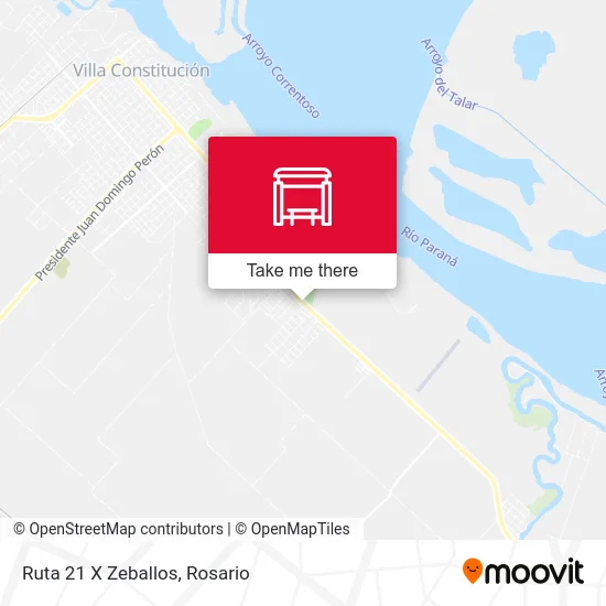 Ruta 21 X Zeballos map