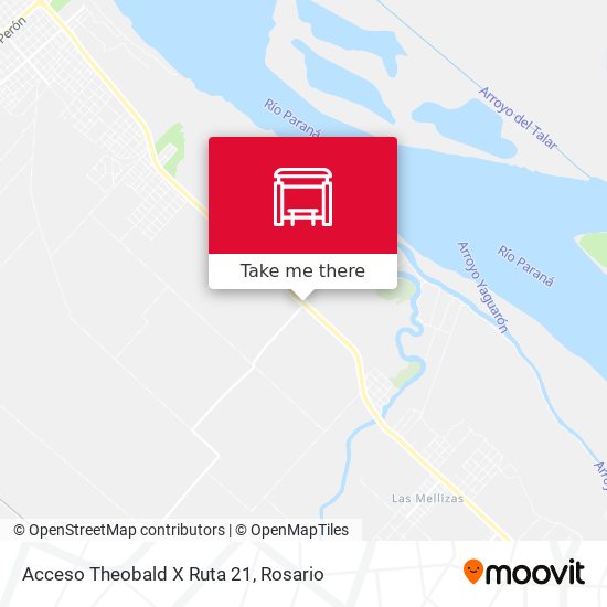 Acceso Theobald X Ruta 21 map
