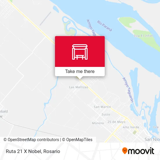 Ruta 21 X Nobel map