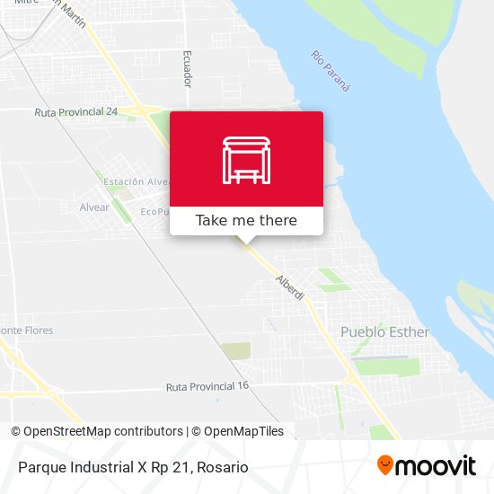 Parque Industrial X Rp 21 map