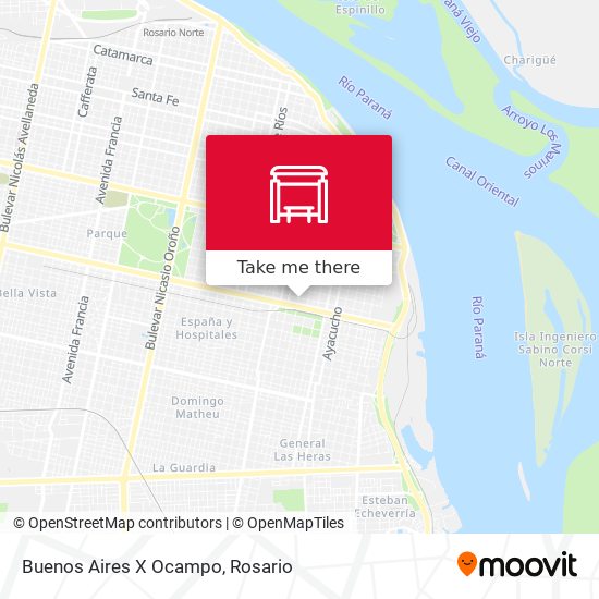 Buenos Aires X Ocampo map