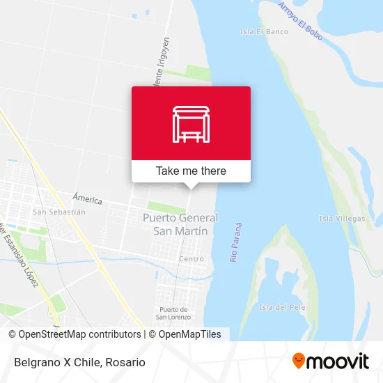 Belgrano X Chile map