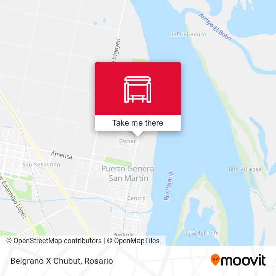 Belgrano X Chubut map