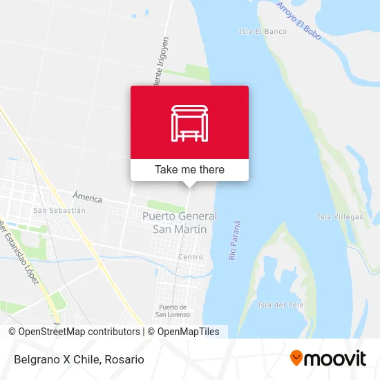 Belgrano X Chile map