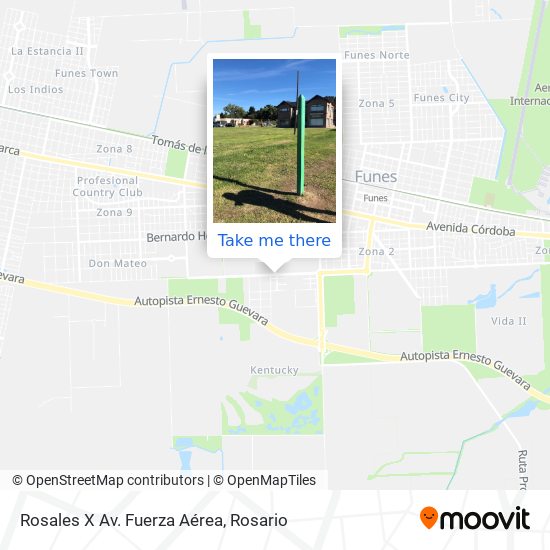 Mapa de Rosales X Av. Fuerza Aérea
