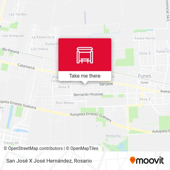 Mapa de San José X José Hernández