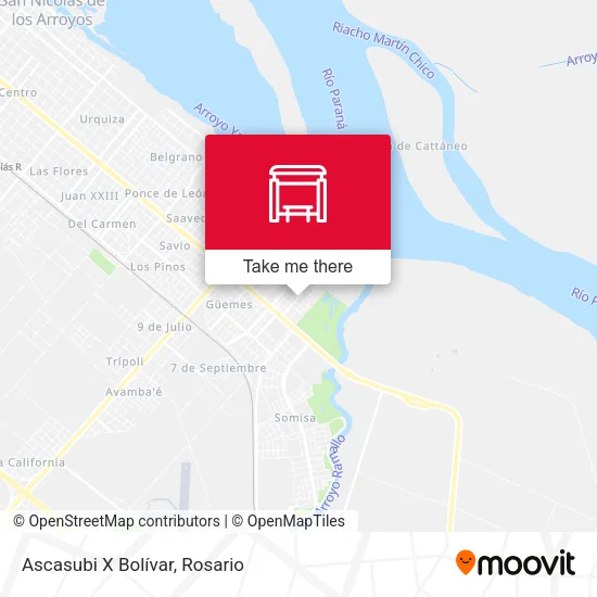 Ascasubi X Bolívar map