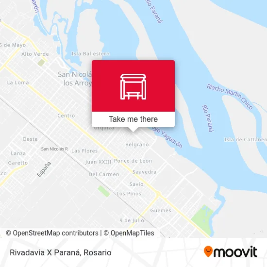 Rivadavia X Paraná map