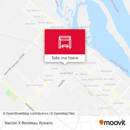 Mapa de Nación X Rondeau