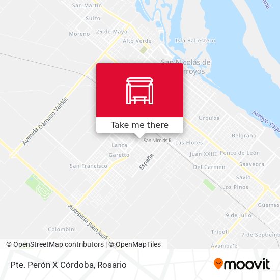 Mapa de Pte. Perón X Córdoba