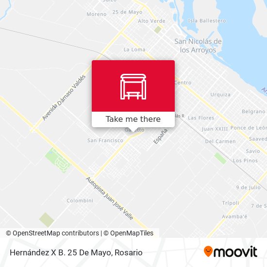 Mapa de Hernández X B. 25 De Mayo