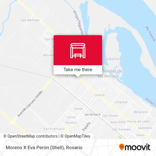 Moreno X Eva Perón (Shell) map