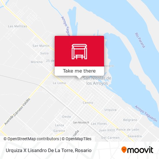 Urquiza X Lisandro De La Torre map