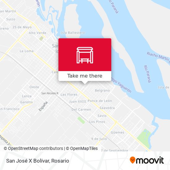 San José X Bolívar map