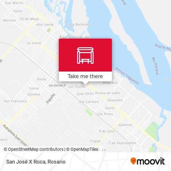 San José X Roca map