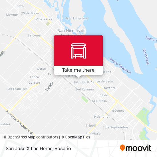 San José X Las Heras map