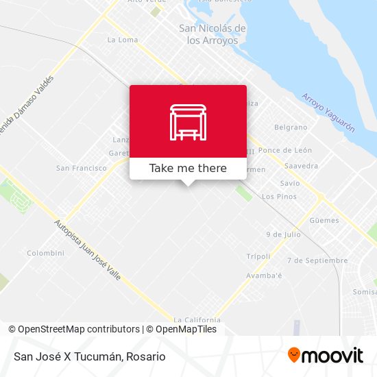 San José X Tucumán map