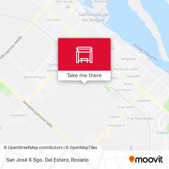 San José X Sgo. Del Estero map