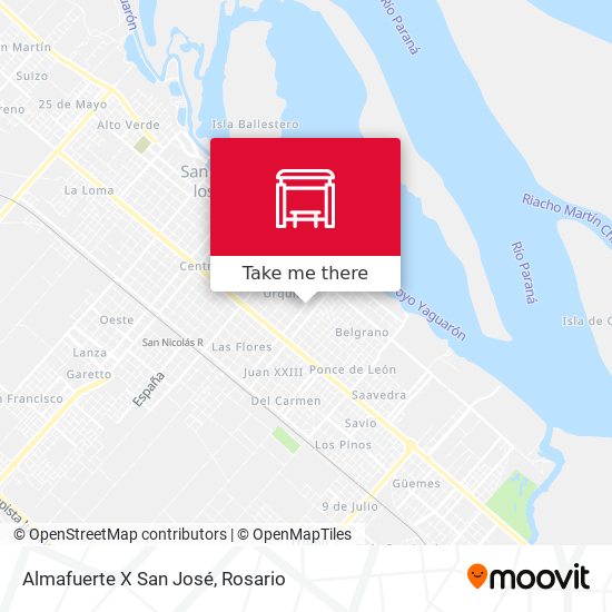 Almafuerte X San José map