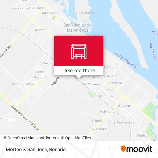 Morteo X San José map