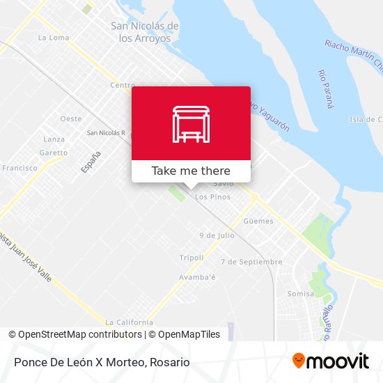 Ponce De León X Morteo map