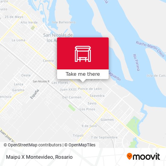 Maipú X Montevideo map