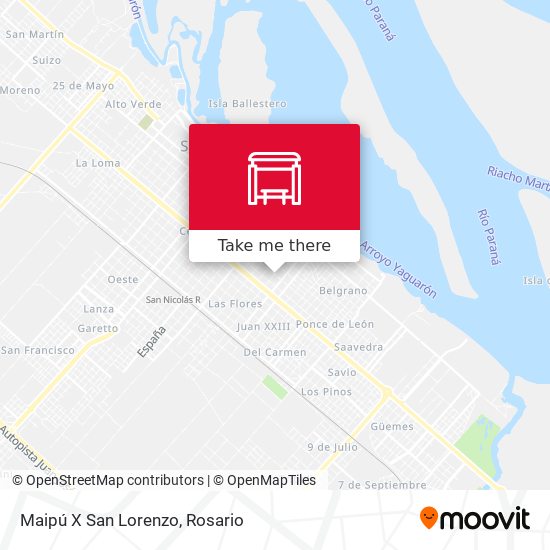 Maipú X San Lorenzo map