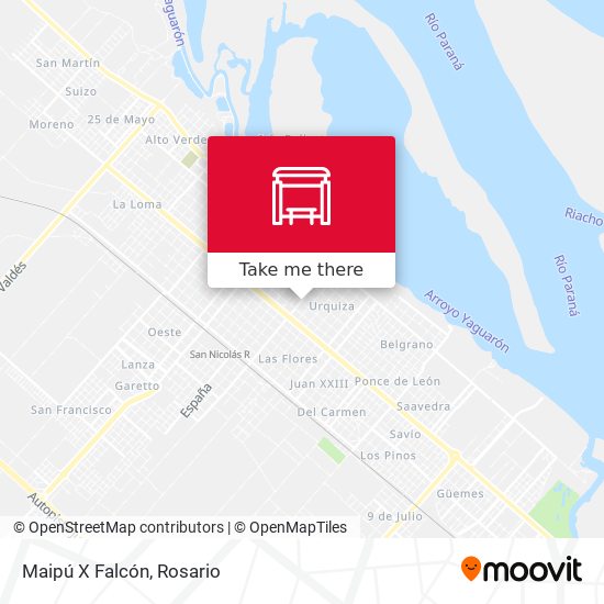 Maipú X Falcón map