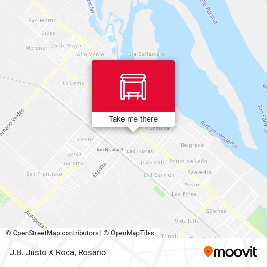 Mapa de J.B. Justo X Roca