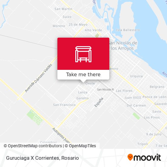 Mapa de Guruciaga X Corrientes