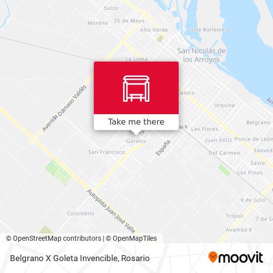 Belgrano X Goleta Invencible map