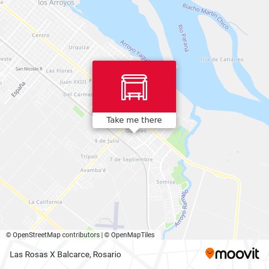 Mapa de Las Rosas X Balcarce