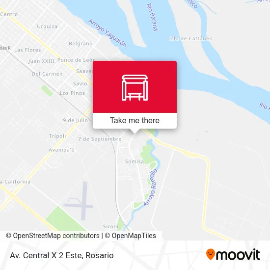 Mapa de Av. Central X 2 Este