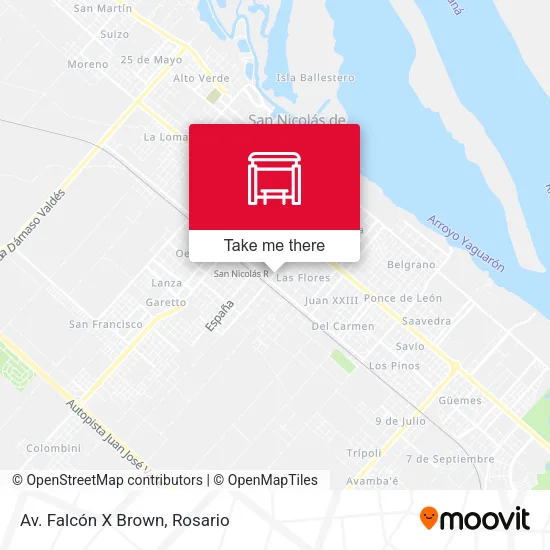 Mapa de Av. Falcón X Brown