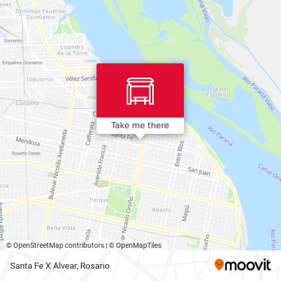 Santa Fe X Alvear map