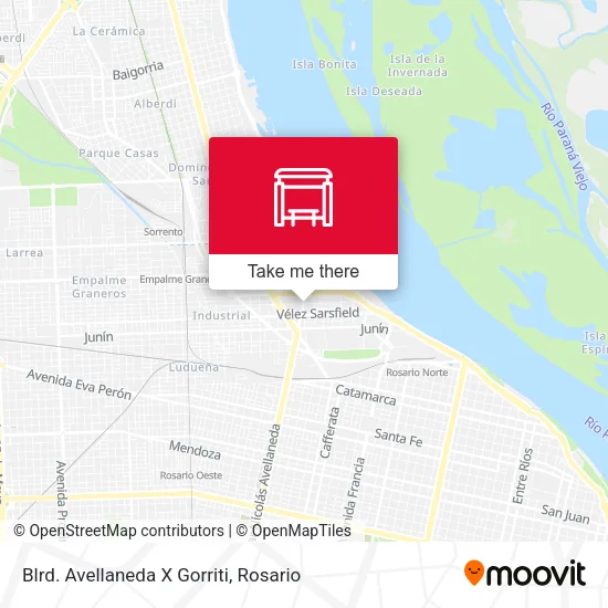 Mapa de Blrd. Avellaneda X Gorriti