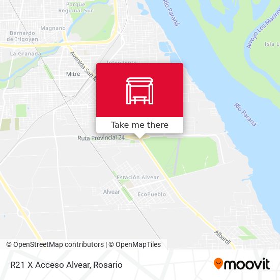 Mapa de R21 X Acceso Alvear
